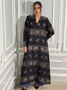 Black gold bands Abaya
